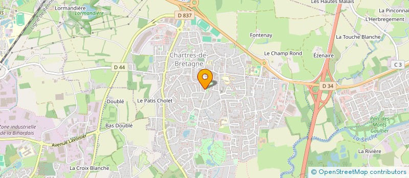 localisation de l'entreprise ETABLISSEMENTS RENE ECHELARD SA  CHARTRES-DE-BRETAGNE
