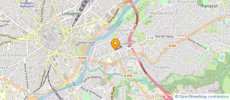 localisation de l'entreprise ETABLISSEMENTS RENE LERICHE à LIMOGES