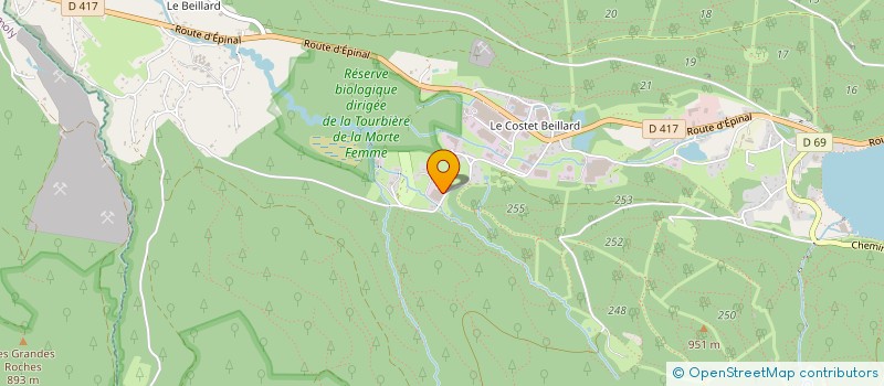 localisation de l'entreprise ETABLISSEMENTS RENE PARMENTELAT ET FILS à GERARDMER