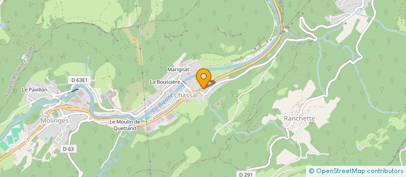 localisation de l'entreprise ETABLISSEMENTS RENE PONCET à CHASSAL-MOLINGES