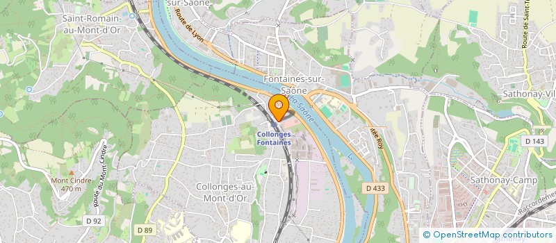 localisation de l'entreprise ETABLISSEMENTS  RHONE SAONE  COLLONGES-AU-MONT-D'OR
