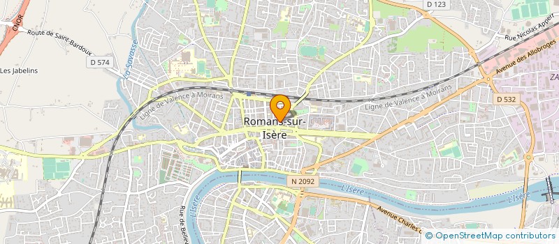localisation de l'entreprise ETABLISSEMENTS RIBOULET à ROMANS-SUR-ISERE