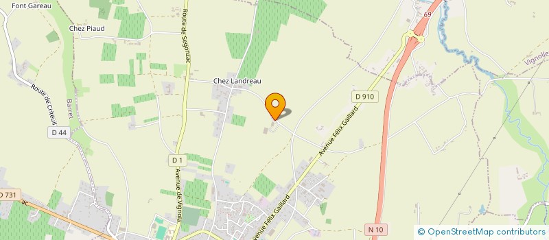 localisation de l'entreprise ETABLISSEMENTS RIGALLAUD à BARBEZIEUX-SAINT-HILAIRE