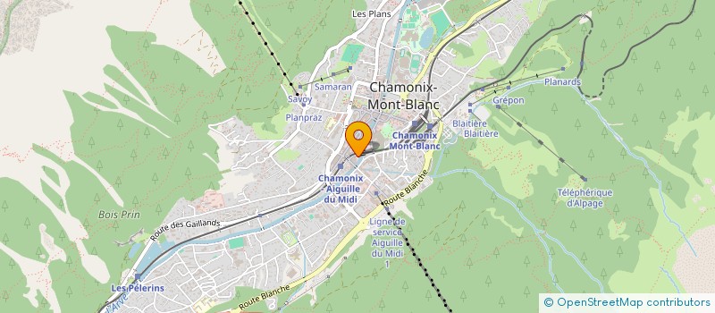 localisation de l'entreprise ETABLISSEMENTS RIVO à CHAMONIX-MONT-BLANC