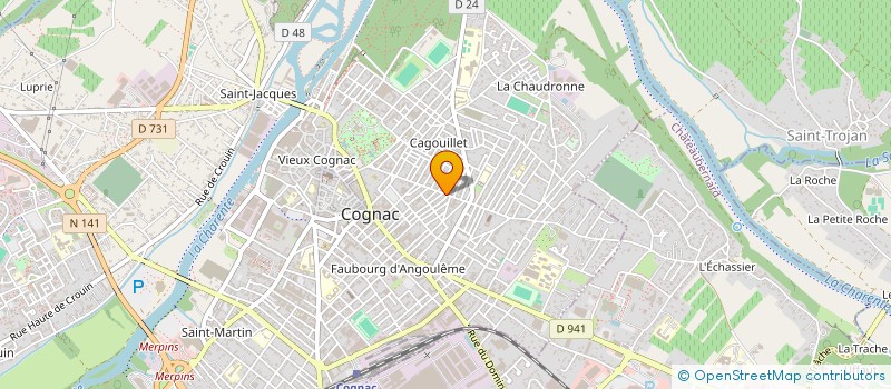 localisation de l'entreprise ETABLISSEMENTS ROCHE à COGNAC
