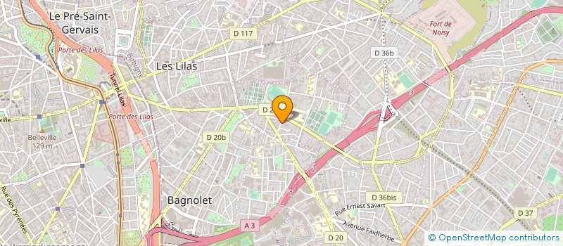 localisation de l'entreprise ETABLISSEMENTS RODDE à BAGNOLET