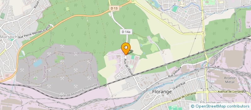 localisation de l'entreprise ETABLISSEMENTS RODICK SARL à FLORANGE