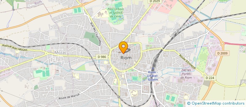 localisation de l'entreprise ETABLISSEMENTS ROLLAND à RIOM