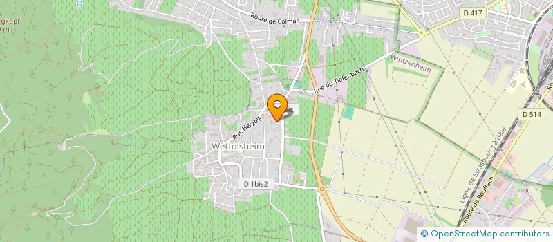 localisation de l'entreprise ETABLISSEMENTS ROTH ET BICARD à WETTOLSHEIM