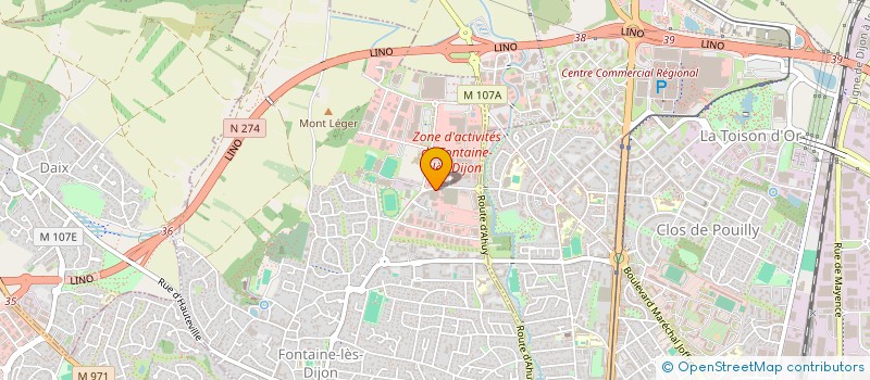 localisation de l'entreprise ETABLISSEMENTS ROUGEOT SARL à FONTAINE-LES-DIJON