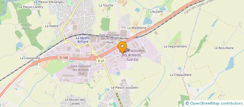 localisation de l'entreprise ETABLISSEMENTS RUCHAUD à LES ACHARDS