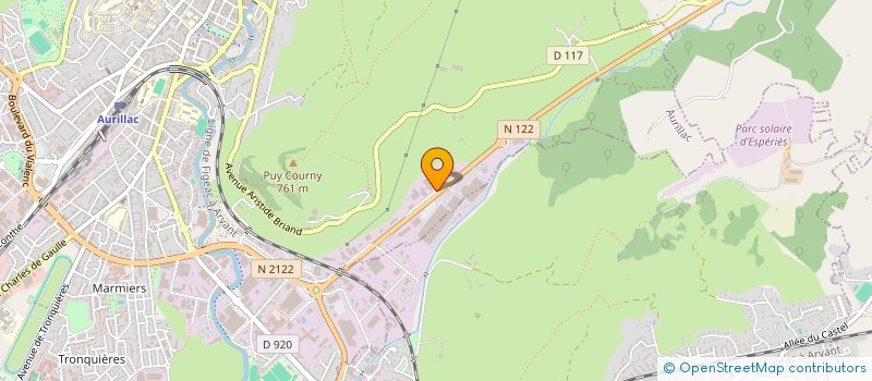 localisation de l'entreprise ETABLISSEMENTS RUDELLE ET FABRE à AURILLAC