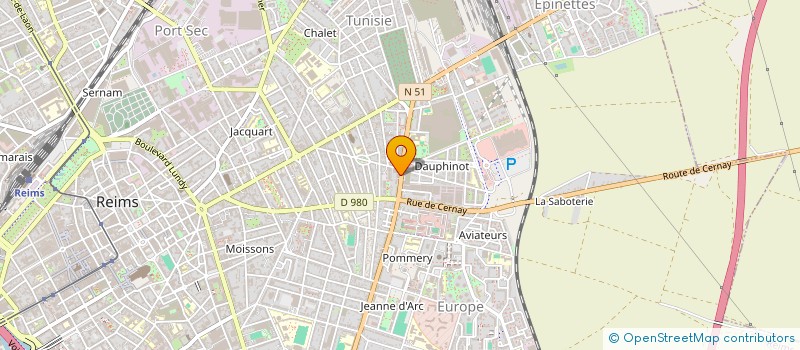 localisation de l'entreprise ETABLISSEMENTS RUFFINI DIMITRI à REIMS