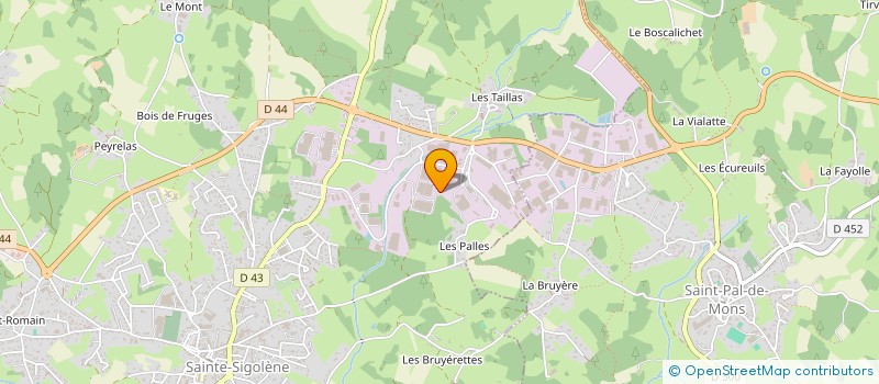 localisation de l'entreprise ETABLISSEMENTS SABOT FRERES à SAINTE-SIGOLENE
