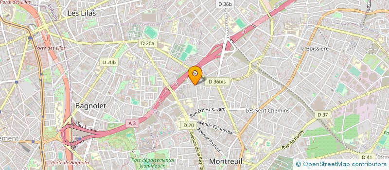 localisation de l'entreprise ETABLISSEMENTS SACHET-PLAIGNAUD à MONTREUIL
