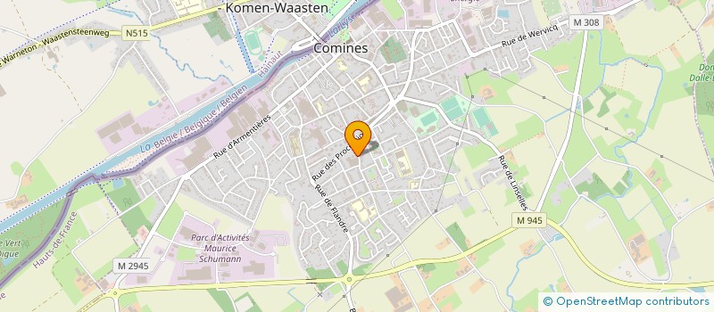 localisation de l'entreprise ETABLISSEMENTS SAGAERT ET COMPAGNIE à COMINES