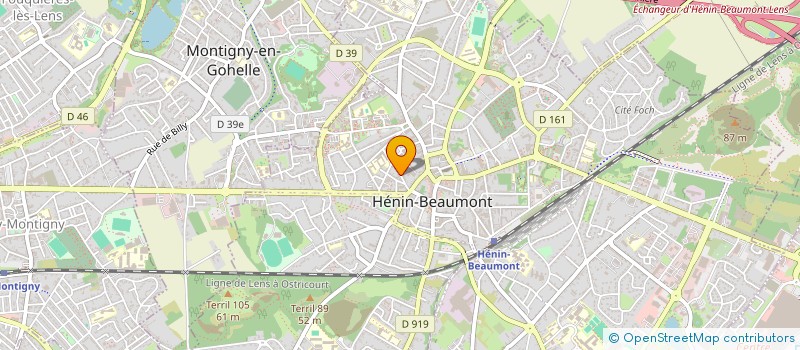 localisation de l'entreprise ETABLISSEMENTS SANTY à HENIN-BEAUMONT