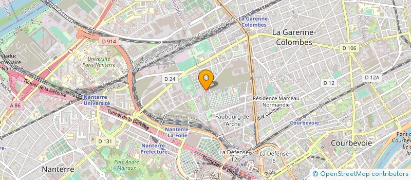 localisation de l'entreprise ETABLISSEMENTS SAUNIER à NANTERRE