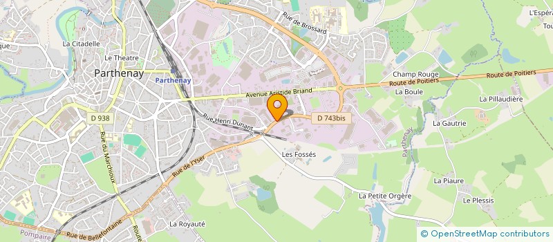localisation de l'entreprise ETABLISSEMENTS SERVANT à PARTHENAY