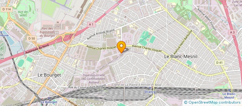 localisation de l'entreprise ETABLISSEMENTS SOBEL à LE BLANC-MESNIL