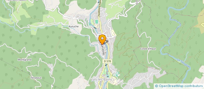 localisation de l'entreprise ETABLISSEMENTS SONIA ET FREDERIC TEYSSIER  VALS-LES-BAINS
