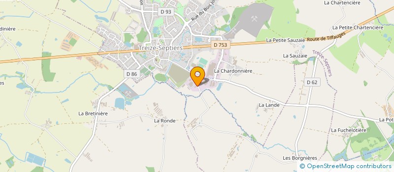 localisation de l'entreprise ETABLISSEMENTS SOULARD à TREIZE-SEPTIERS