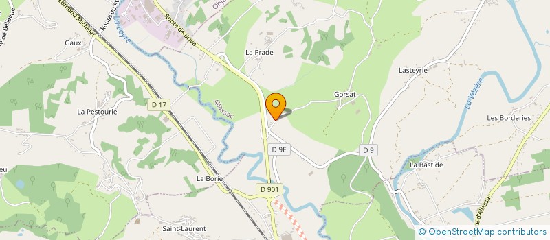 localisation de l'entreprise ETABLISSEMENTS SOULINGEAS  ALLASSAC