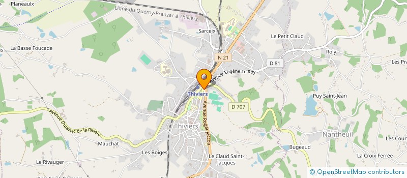 localisation de l'entreprise ETABLISSEMENTS TARRADE à THIVIERS