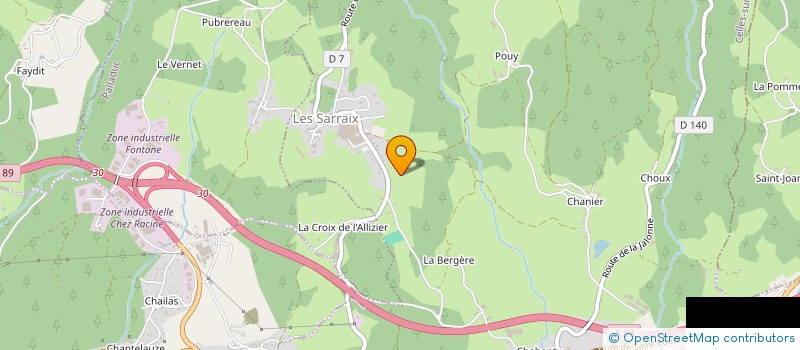 localisation de l'entreprise ETABLISSEMENTS TARRERIAS CHASSAING  CELLES-SUR-DUROLLE