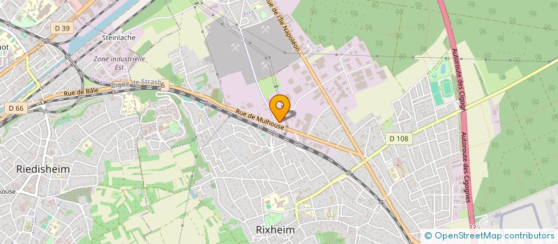 localisation de l'entreprise ETABLISSEMENTS TECHNOCHROME à RIXHEIM