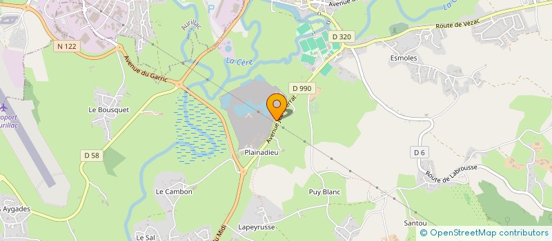 localisation de l'entreprise ETABLISSEMENTS TEIL à ARPAJON-SUR-CERE
