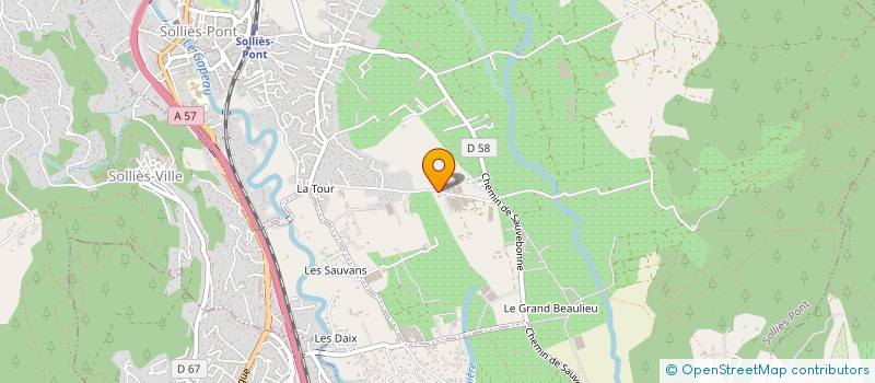 localisation de l'entreprise ETABLISSEMENTS TEISSEIRE à SOLLIES-PONT