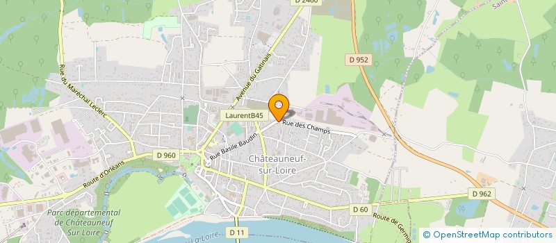localisation de l'entreprise ETABLISSEMENTS TEIXEIRA D&E à CHATEAUNEUF-SUR-LOIRE
