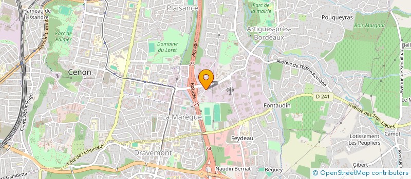 localisation de l'entreprise ETABLISSEMENTS TESSIER CHARPENTES à ARTIGUES-PRES-BORDEAUX