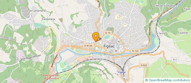 localisation de l'entreprise ETABLISSEMENTS THINSSELIN ET FILS à FIGEAC