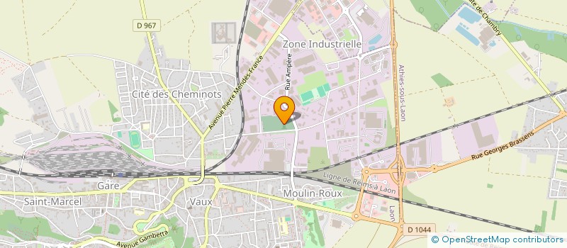 localisation de l'entreprise ETABLISSEMENTS THOUVENOT à LAON