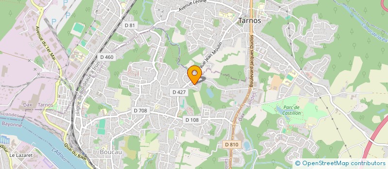 localisation de l'entreprise ETABLISSEMENTS TISON à BOUCAU