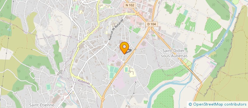 localisation de l'entreprise ETABLISSEMENTS TOGNETTY à AUBENAS