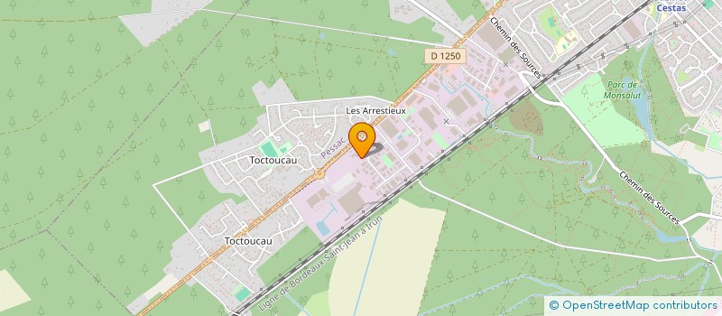 localisation de l'entreprise ETABLISSEMENTS TOUZAN à CESTAS