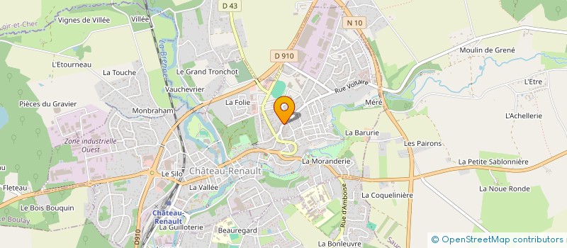 localisation de l'entreprise ETABLISSEMENTS TREMBLAY SARL  CHATEAU-RENAULT