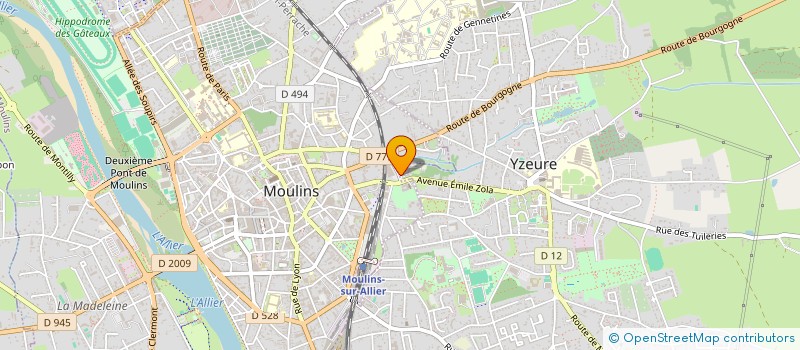 localisation de l'entreprise ETABLISSEMENTS TREYVE à YZEURE