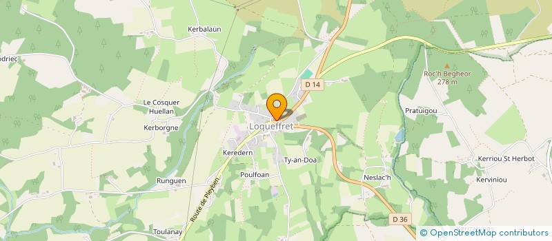 localisation de l'entreprise ETABLISSEMENTS TRIBALLIER LAMANDA à LOQUEFFRET