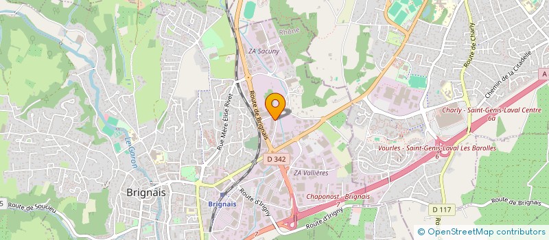 localisation de l'entreprise ETABLISSEMENTS TRUCHOT-LAURENS SA à BRIGNAIS