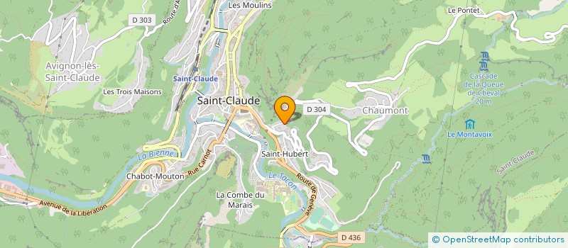 localisation de l'entreprise ETABLISSEMENTS ULYSSE PONCET SA à SAINT-CLAUDE