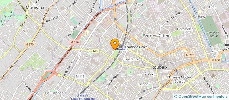 localisation de l'entreprise ETABLISSEMENTS URBAIN WOLF ET FILS à ROUBAIX