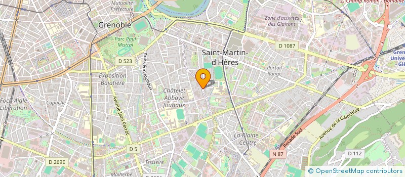 localisation de l'entreprise ETABLISSEMENTS USINAGE ET PRECISION MB à GRENOBLE