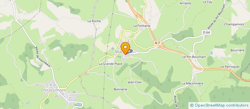 localisation de l'entreprise ETABLISSEMENTS V. COLLANGETTE & FILS à CHIRASSIMONT