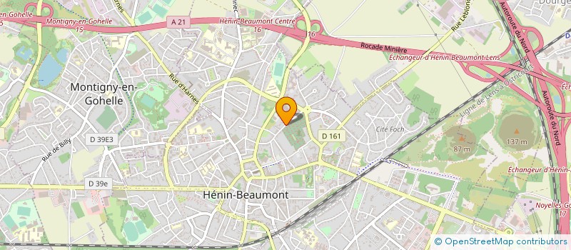 localisation de l'entreprise ETABLISSEMENTS VAAST à HENIN-BEAUMONT