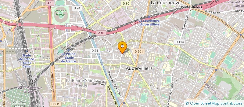 localisation de l'entreprise ETABLISSEMENTS VALENTIN ET BAROUSSE  AUBERVILLIERS