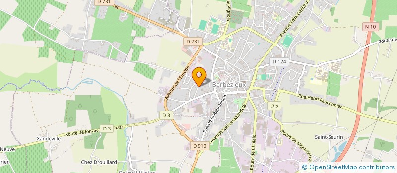 localisation de l'entreprise ETABLISSEMENTS VALENTIN J.F. à BARBEZIEUX-SAINT-HILAIRE